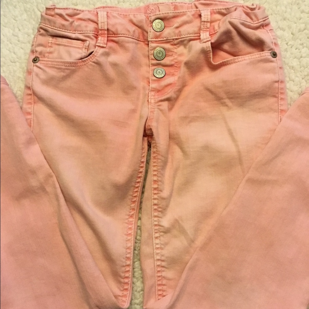 Girls size 7 pink jeans